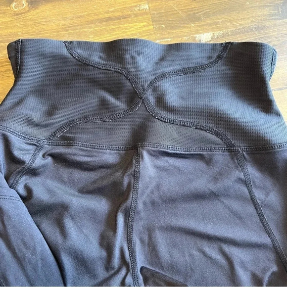 Tommie Copper Lower Back Support Leggings 7/8 Black S Small Mesh High Waisted - Picture 10 of 10